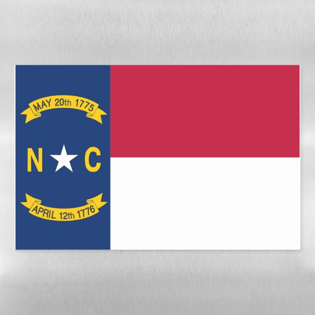 Dry Erase Magnetic Sheet flag of North Carolina (Horizontal)