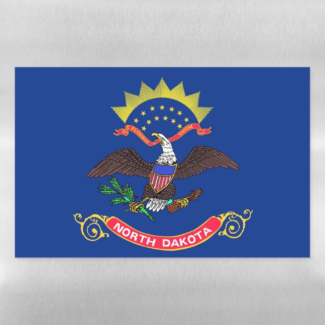 Dry Erase Magnetic Sheet flag of North Dakota (Horizontal)