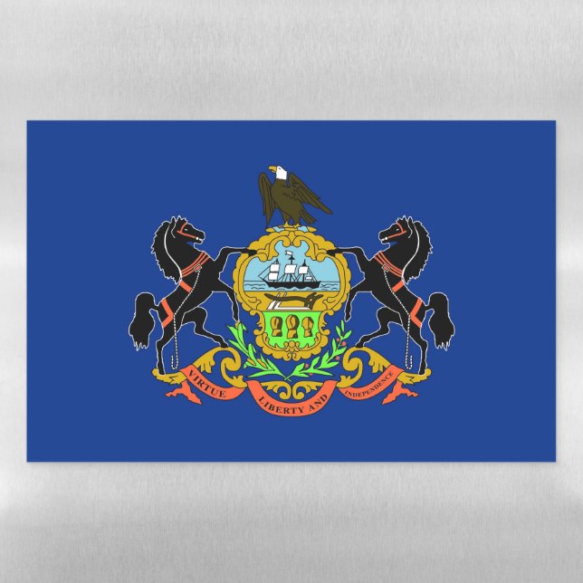 Dry Erase Magnetic Sheet flag of Pennsylvania (Horizontal)