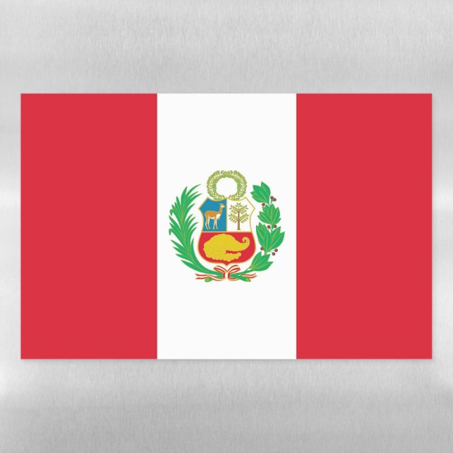 Dry Erase Magnetic Sheet flag of Peru (Horizontal)