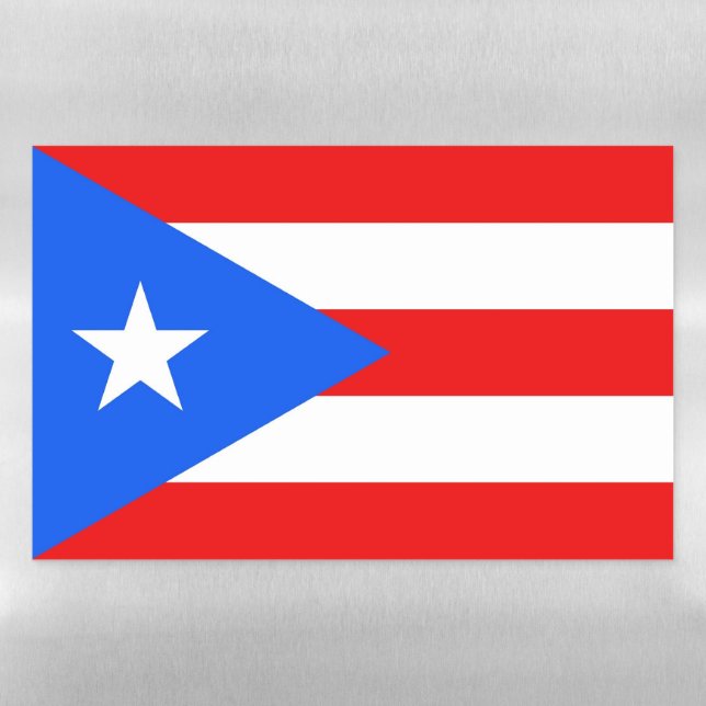 Dry Erase Magnetic Sheet flag of Puerto Rico (Horizontal)