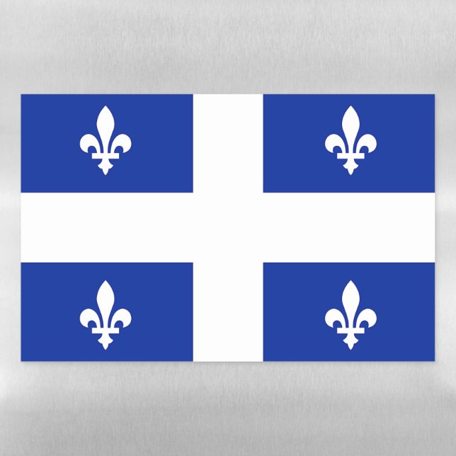 Dry Erase Magnetic Sheet flag of Quebec, Canada (Horizontal)