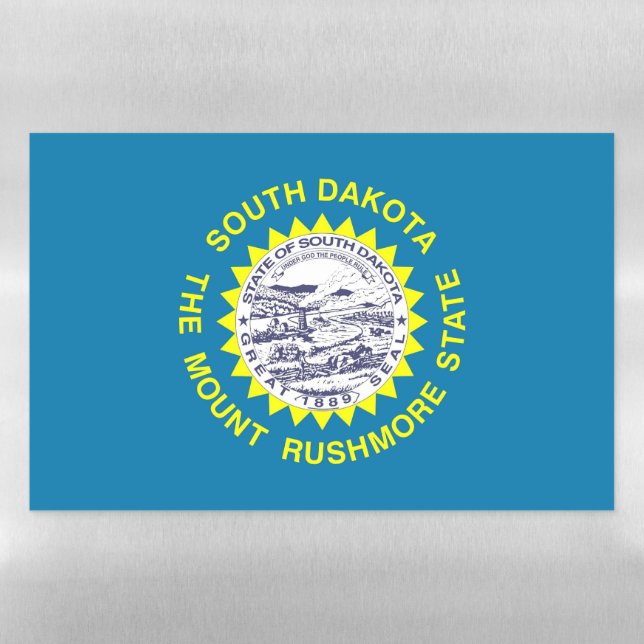 Dry Erase Magnetic Sheet flag of South Dakota (Horizontal)