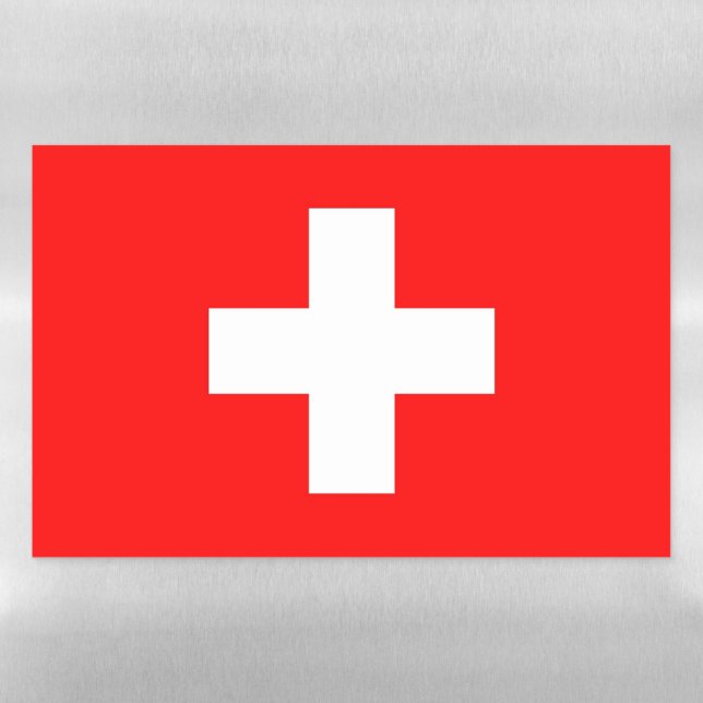Dry Erase Magnetic Sheet flag of Switzerland (Horizontal)