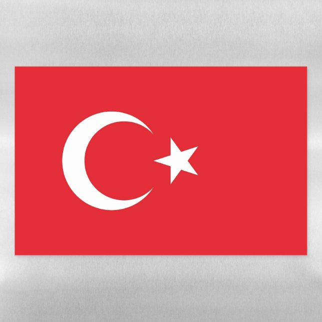 Dry Erase Magnetic Sheet flag of Turkey (Horizontal)