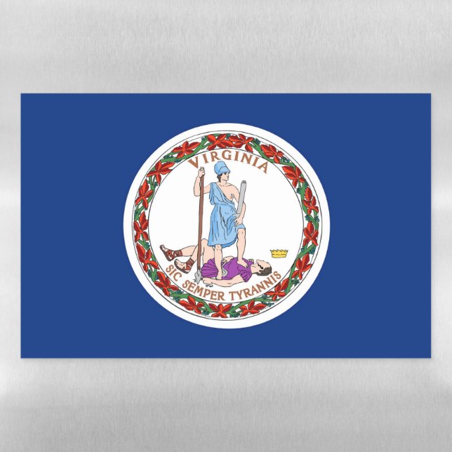 Dry Erase Magnetic Sheet flag of Virginia (Horizontal)