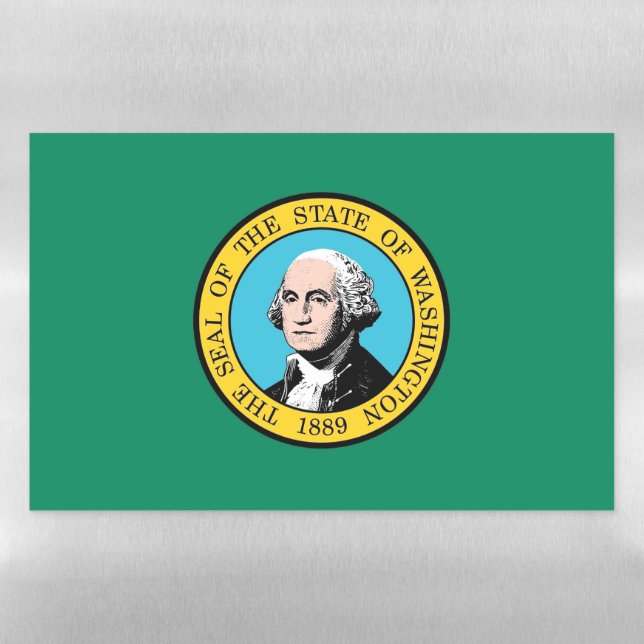 Dry Erase Magnetic Sheet flag of Washington (Horizontal)