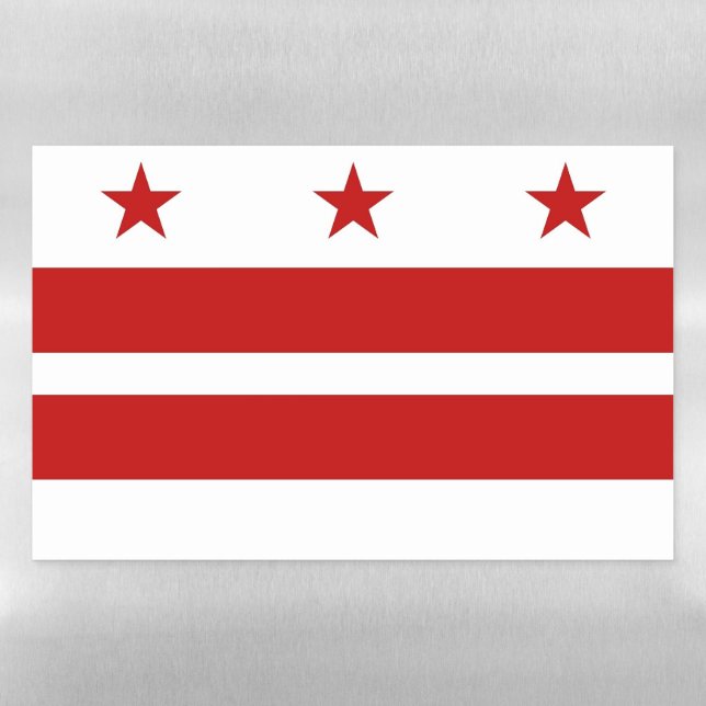 Dry Erase Magnetic Sheet flag of Washington DC (Horizontal)
