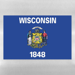 Dry Erase Magnetic Sheet flag of Wisconsin