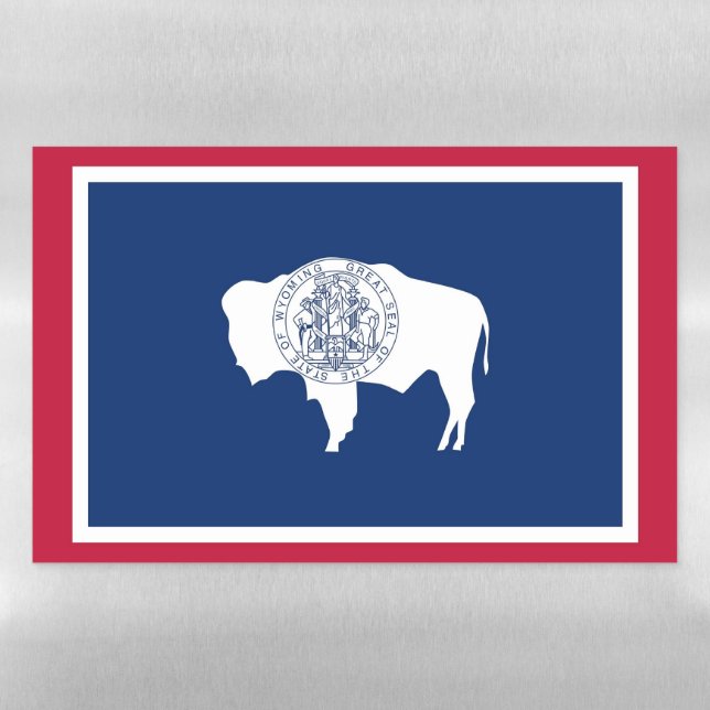 Dry Erase Magnetic Sheet flag of Wyoming (Horizontal)