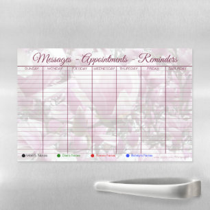 Dry-Erase Magnetic Sheet - Saucer Magnolias