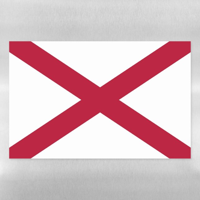 Dry Erase Magnetic Sheet with flag of Alabama, USA (Horizontal)