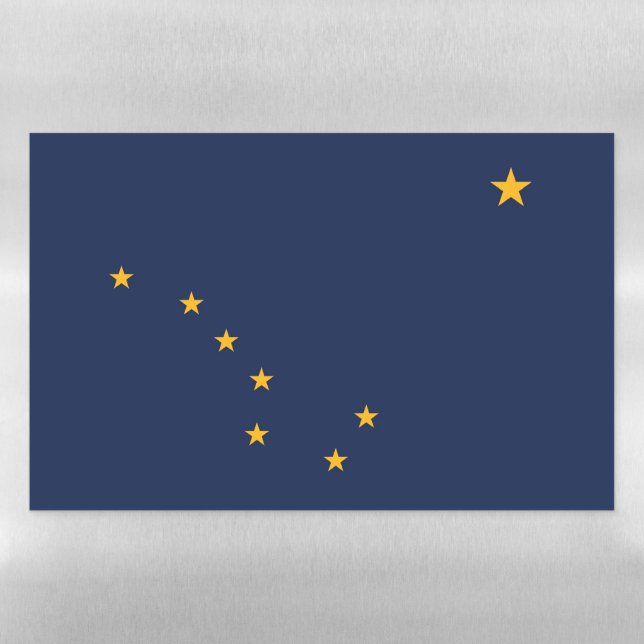 Dry Erase Magnetic Sheet with flag of Alaska, USA (Horizontal)
