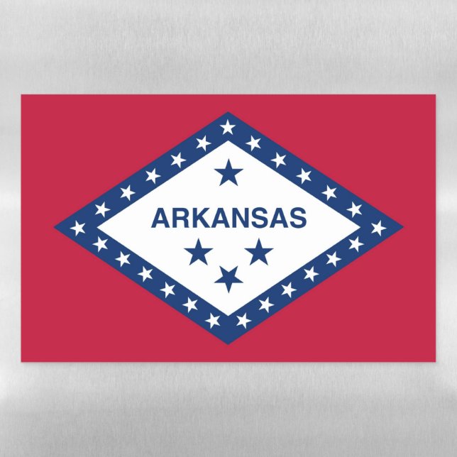 Dry Erase Magnetic Sheet with flag of Arkansas USA (Horizontal)