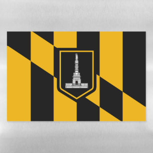 Dry Erase Magnetic Sheet with flag of Baltimore