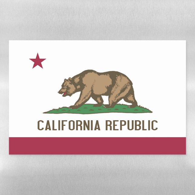 Dry Erase Magnetic Sheet with flag of California (Horizontal)