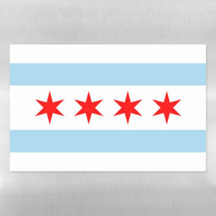 Dry Erase Magnetic Sheet with flag of Chicago