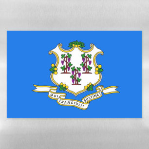 Dry Erase Magnetic Sheet with flag of Connecticut