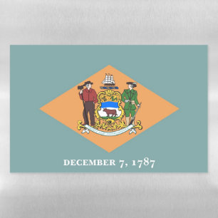Dry Erase Magnetic Sheet with flag of Delaware