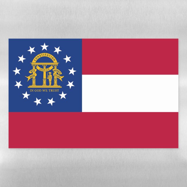 Dry Erase Magnetic Sheet with flag of Georgia (Horizontal)