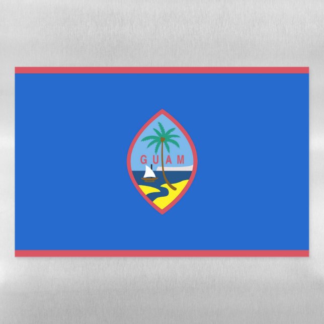 Dry Erase Magnetic Sheet with flag of Guam (Horizontal)