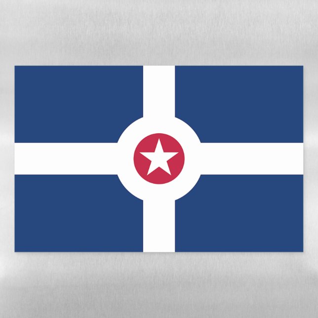 Dry Erase Magnetic Sheet with flag of Indianapolis (Horizontal)