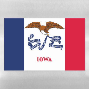 Dry Erase Magnetic Sheet with flag of Iowa