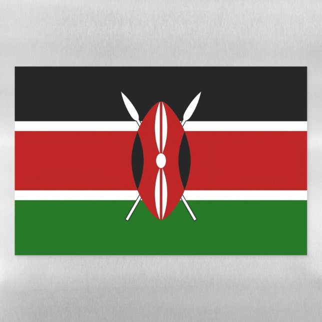 Dry Erase Magnetic Sheet with flag of Kenya (Horizontal)