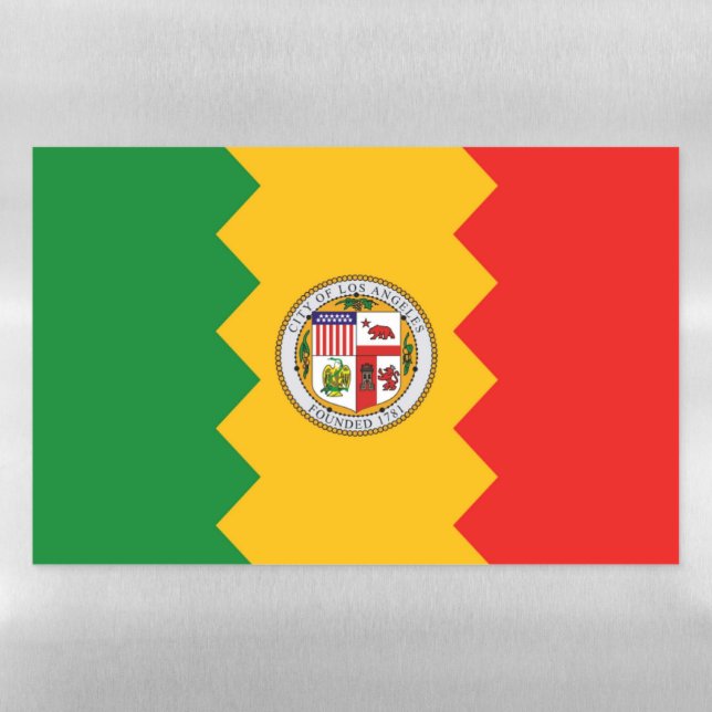 Dry Erase Magnetic Sheet with flag of Los Angeles (Horizontal)