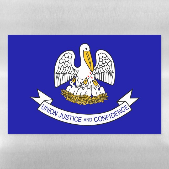 Dry Erase Magnetic Sheet with flag of Louisiana (Horizontal)