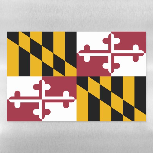 Dry Erase Magnetic Sheet with flag of Maryland (Horizontal)