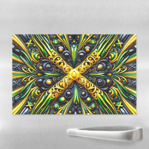 Dry Erase Magnetic Sheet with Jamaican Colors