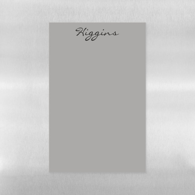 Dry Erase Minimalistic Notes Family Name Magnetic Dry Erase Sheet (Vertical)
