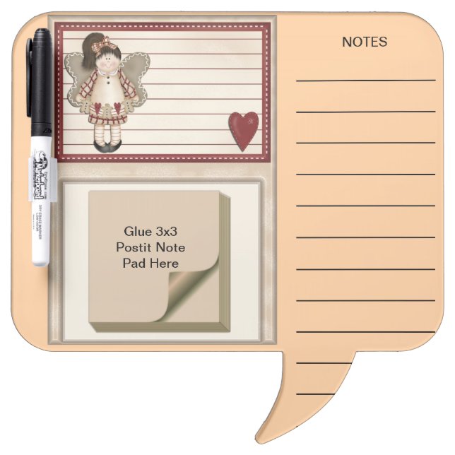 Dry Erase Post board, add your own postit pad Board (Front)