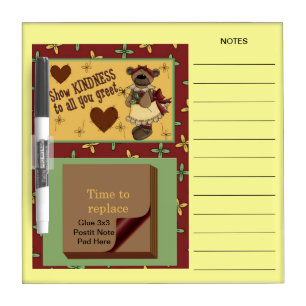 Dry Erase Post board, add your own postit pad Dry-Erase Board