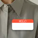 Dry Erase Reusable Customizable Hello Red Name Tag | Zazzle