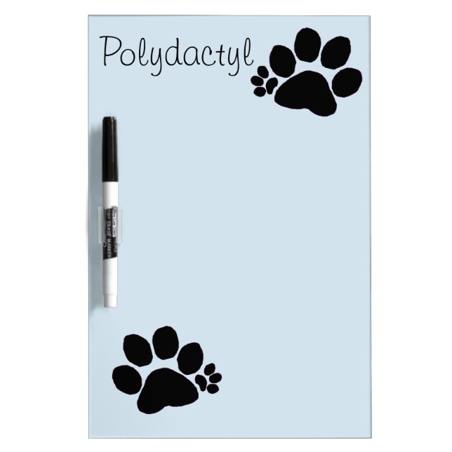 Dry erase - Seven Toed Paw Prints Dry-Erase Board (Front)