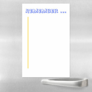 Dry Erase Sheet - Remember ...