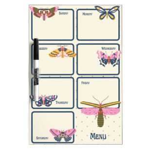 Dry Erase Weekly Menu Planner Board