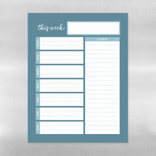 Dry Erase Weekly Menu Planning Board - Seaside
