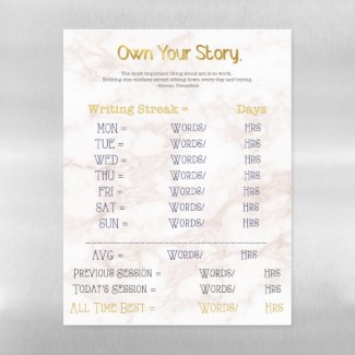 Dry Erase Weekly Writing Log Magnetic Dry Erase Sheet