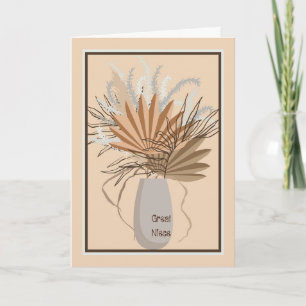 Dry Flowers Leaves Great Niece Adult Birthday Card
