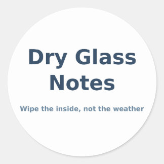 Dry Glass Notes Sticker