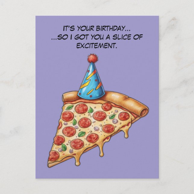 Dry Humor Birthday Slice Postcard (Front)