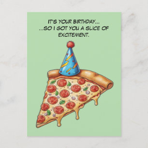 Dry Humor Birthday Slice Postcard