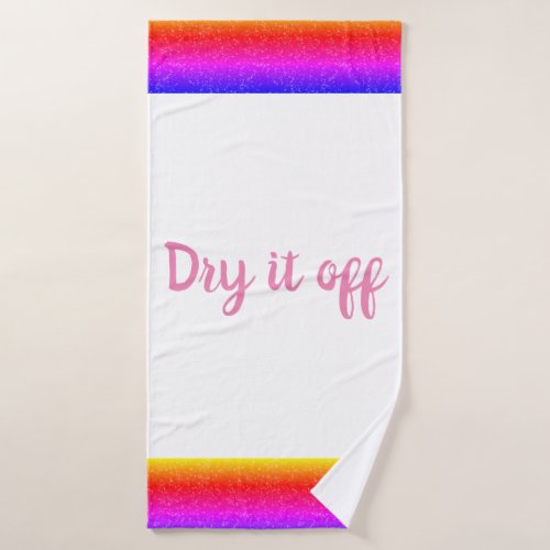 Dry it off Rainbow Sparkle Bath Towel