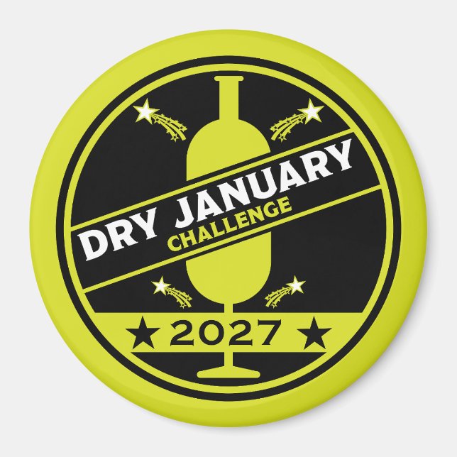 Dry January Challenge Encouragement Magnet (Front)