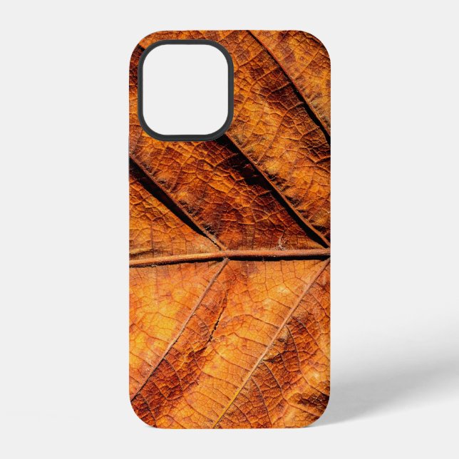 Dry leaf texture background iphone case (Back)