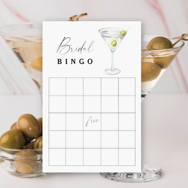 Dry Martini Bridal shower bingo game (Creator Uploaded)