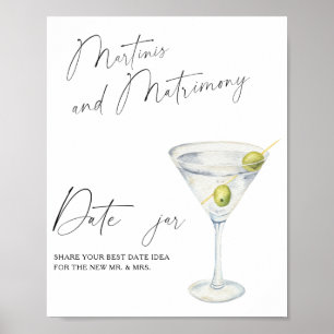 Dry Martini Bridal shower Date night ideas Poster
